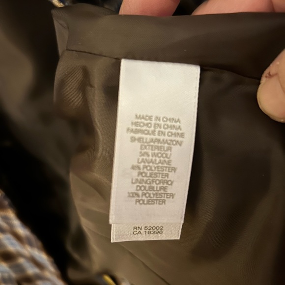 Liz Claiborne Brown blue Tweed Blazer Two Button Size M - Picture 8 of 8